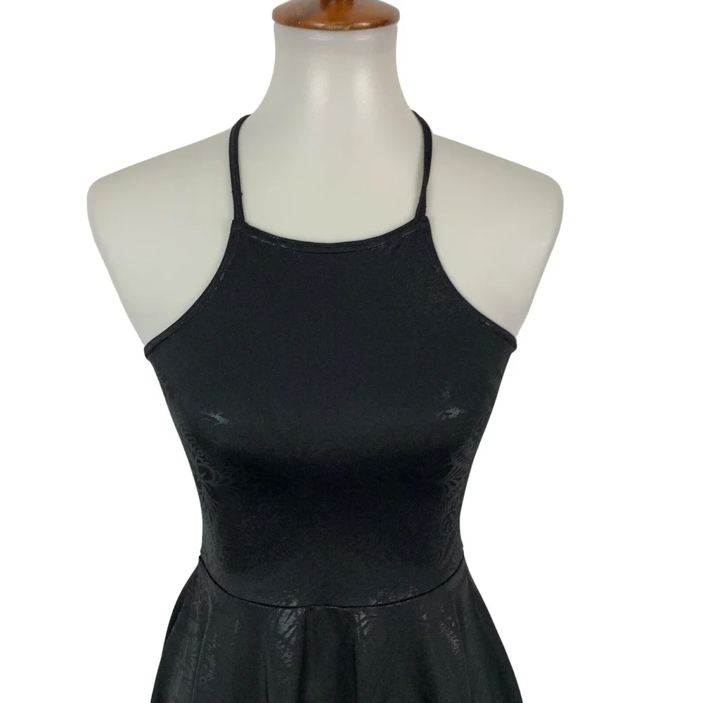 Blackmilk Women's Skater Dress Small Black Stretch Gothic Y2K Party Mini